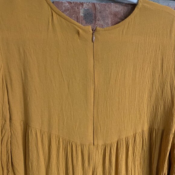 Faithfull The Brand Melia Arwen Tiered Butterscotch USA 8 / Large Midi Dress EUC - Picture 7 of 12
